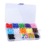 Boncuk Tokalarım, Çocuk Kızları İçin Saç Boncukları Lastik Bantlı Renkli Aksesuar Seti 300PCS Moda Saç Boncukları Saç Klipleri Partiler Ve Özel Etkinlikler Için Örgü Klipleri