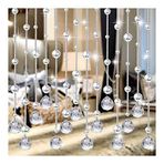Boncuklu Perde, 20 Telli Modern Kristal Boncuklu Perde Giriş Oturma Odası Dolap Kapı Odası Bölücü Dekorasyon Paneli (Renk: A, Boyut: 80 cm x 120 cm)
