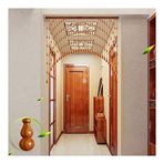 Boncuklu perde, boncuklar, kapı ipi perdeleri, cam, kristal, ahşap, kabak süsü, restoran parçaları, ev kültürü, oda bölücü, ayarlanabilir (Renk: A, Boyut: 61 kordon – 210 x 120 cm)