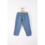 Bondilolly %100 Pamuk Beli Lastikli Müslin Bebek Pantolon - 3 - 4 Yaş - Mavi