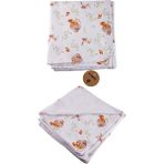 Bondilolly Pamuk Desenli Polar Bebek Battaniye - 90 x 120 cm - Turuncu