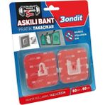 Bondit 6x6 cm Şeffaf Askılı Tak Çıkar Bant