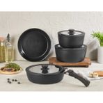 Bondy Amercook Seramik 8 Parça Black Tencere Seti