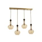 Bone Modern Avize E27 48w 80x12cm Metal Eskitme Avonni-av-1912-4ey Kaplama