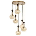 Bone Modern Avize E27 72w 50cm Metal Eskitme Avonni-av-1912-6et Kaplama