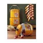 Bonera 14-16-18 cm 3'lü Hardal Sarısı Emaye Bakraç Set