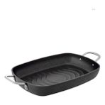 Bonera 35x25 cm Granit Çift Kulplu Balık Tepsisi