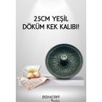 Bonera Desenli 25Cm Döküm Yeşil Kek Kalıbı