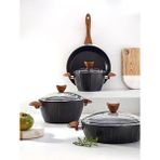 Bonera Florenza Flr 100 Granit 7 Parça Tencere Set - Siyah - 26