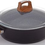 Bonera Vogue 30cm Ahşap Kulp Detaylı Granit Tekli Karnıyarık Tenceresi