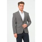 Bonesti Erkek Slim Fit Blazer Ceket Füme - 6 Drop - 52