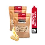 BONGA Şömine Ve Ateş Tutuşturucu 100 Adet 1400 gr - Jel Ve Çıra Alternatifi Doğal Odun Yünü