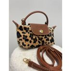 Bonheur Kadın Mini El Çantası Küçük Boy 20X13 cm Fermuarlı Hafif Günlük Çanta 19 Renk - Leopar