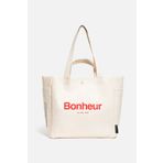 Bonheur N°4 Kanvas Çanta- Cloud Whıte