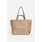 Bonheur N°4 Kanvas Çanta Espresso Cream Kadın İçin Dayanıklı Tasarım 33 x 38 cm Geniş Hacim - Kahverengi