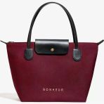Bonheur N°7 Kanvas Çanta- Cherry Red