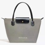 Bonheur N°7 Kanvas Çanta- Stone Gray