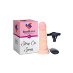 Bonilove 13 Cm Güçlü Vantuza Sahip 20 Modlu Titreşimli Strap On Dildo