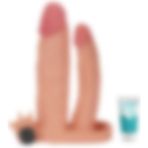 Bonilove 19 cm Realistik 2.5 cm Uzatmalı Double Penis Kılıfı+Jel