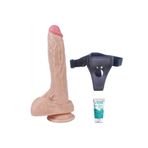 Bonilove 21 Cm Belden Bağlamalı Kemerli Yapay Dildo+Jel