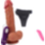 Bonilove 21 cm Titreşimli Belden Bağlamalı Realistik Penis+Mini Vibratör