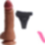 Bonilove 22 cm Extra Gerçekçi Çift Katmanlı Belden Bağlamalı Penis+Mini Vibratör