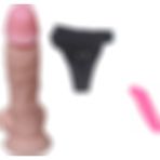 Bonilove ADN18 cm Belden Bağlamalı Realistik Penis+Mini Vibratör