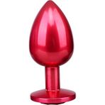 Bonilove Anal Için Rahatlama Sağlayan Metal Kırmızı Renkli Taşlı Anal Plug