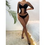 Bonilove Bel Detaylı Fantezi Vücut Çorabı