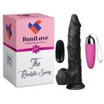 Bonilove Belden Bağlamalı Kemer İle Kullanılabilir Damarlı 21 Cm Titreşimli Penis+Mini Vibratör
