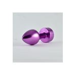 Bonilove Beyaz Taşlı Anal Plug 8 Cm Mor Metal Renkte