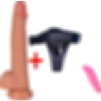 Bonilove Çift Katmanlı Ultra Gerçekci 21 cm Belden Bağlamalı Realistik Penis+Mini Vibratör
