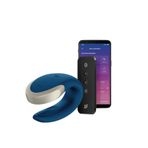 Bonilove Çiftlere Özel Telefon Kontrollü Ve Kumandalı Satisfyer Double Love Blue Vibratör
