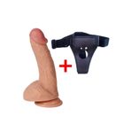 Bonilove Dildo Borg Ultra Yumuşak Çift Katmanlı 20 Cm Kemerli Penis Dildo