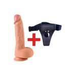 Bonilove Extra Gerçekçi Çift Katmanlı Belden Bağlamalı Dildo 22 Cm