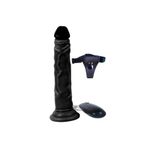 Bonilove Gerçek Damar Görünümlü Belden Bağlamalı Kemer Uyumlu 21 Cm 10 Modlu Titreşimli Strapon