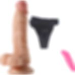 Bonilove Gerçekci Damarlı Detaylı Esnek 17 cm Belden Bağlamalı Penis+Mini Vibratör