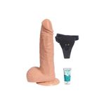 Bonilove Git Gel Yapabilen Şarjlı Strap On Series Realistik Kemerli Dildo +Jel