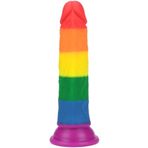 Bonilove Gökkuşağı Renkli Damarlı 19 Cm Realistik Dildo