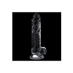 Bonilove Güçlü Vantuz Tabanı Ile Kolay Kullanım Sağlayan Şeffaf Jel Dildo