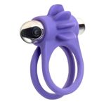 Bonilove Klitoris Uyarıcı USB Şarjlı Silikon Titreşimli Mor Penis Halkası