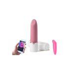 Bonilove Magic Lotos Telefon Uyumlu Her Yerden Kontrol Titreşimli Ruj Vibratör+Mini Vibratör