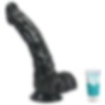 Bonilove Markos 16 cm Anal ve Vajinal Kullabilen Siyah Realistik Penis Dildo+Jel
