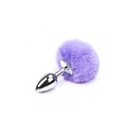 Bonilove Mor Ponpon Bunny Gümüş Renk Metal Anal Plug