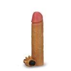 Bonilove Nature Extender Serisi Yumuşak 5 Cm Dolgulu Titreşimli Klitoris Uyarıcı Penis Kılıfı