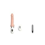Bonilove Oynar Başlı Isıtmallı Ileri Geri Giden Vantuzlu Şarjlı Titreşimli Vibratör+Mini Vibratör