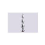 Bonilove Pürüzsüz Yüzeye Sahip Metal Görünümlü Boğumlu 14 Cm Taşlı Anal Plug