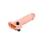 Bonilove Realistik Ten Dokusunda Üretilmiş 7 Cm Uzatmalı Testis Destekli Klitoris Uyarıcı Penis Kılıfı