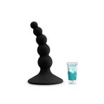 Bonilove Silikon Boğum Siyah Anal Plug+Jel