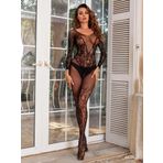 Bonilove Siyah Desenli Vücut Çorabı